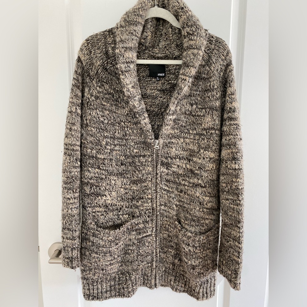 Wilfred zipper cardigan / sweater coat